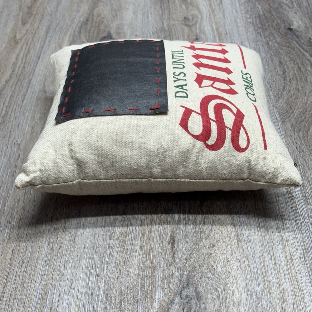 Pier 1 Imports Christmas Throw Pillow Advent Countdown Chalkboard NWOT 11" - Picture 11 of 15